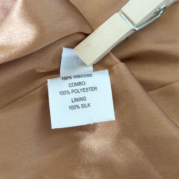 Prabal Gurung Sequin Wrap Midi Dress 4 Gold Black NWT - Picture 13 of 15